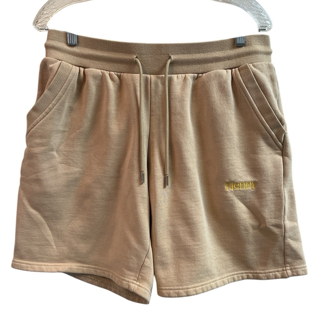 Henny tan sweat shorts